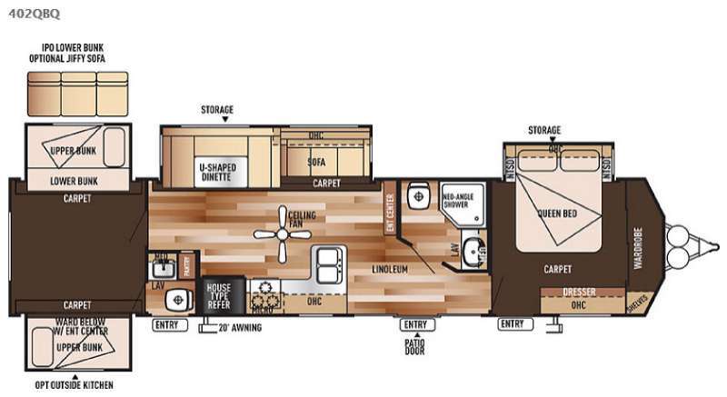 2015 Forest River Rv Wildwood DLX 402QBQ in souderton PA