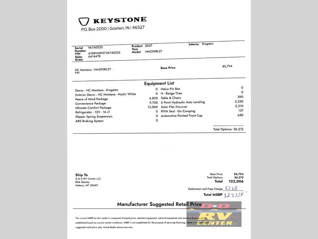 2027 Keystone Rv Montana High Country 290RL in helena MT
