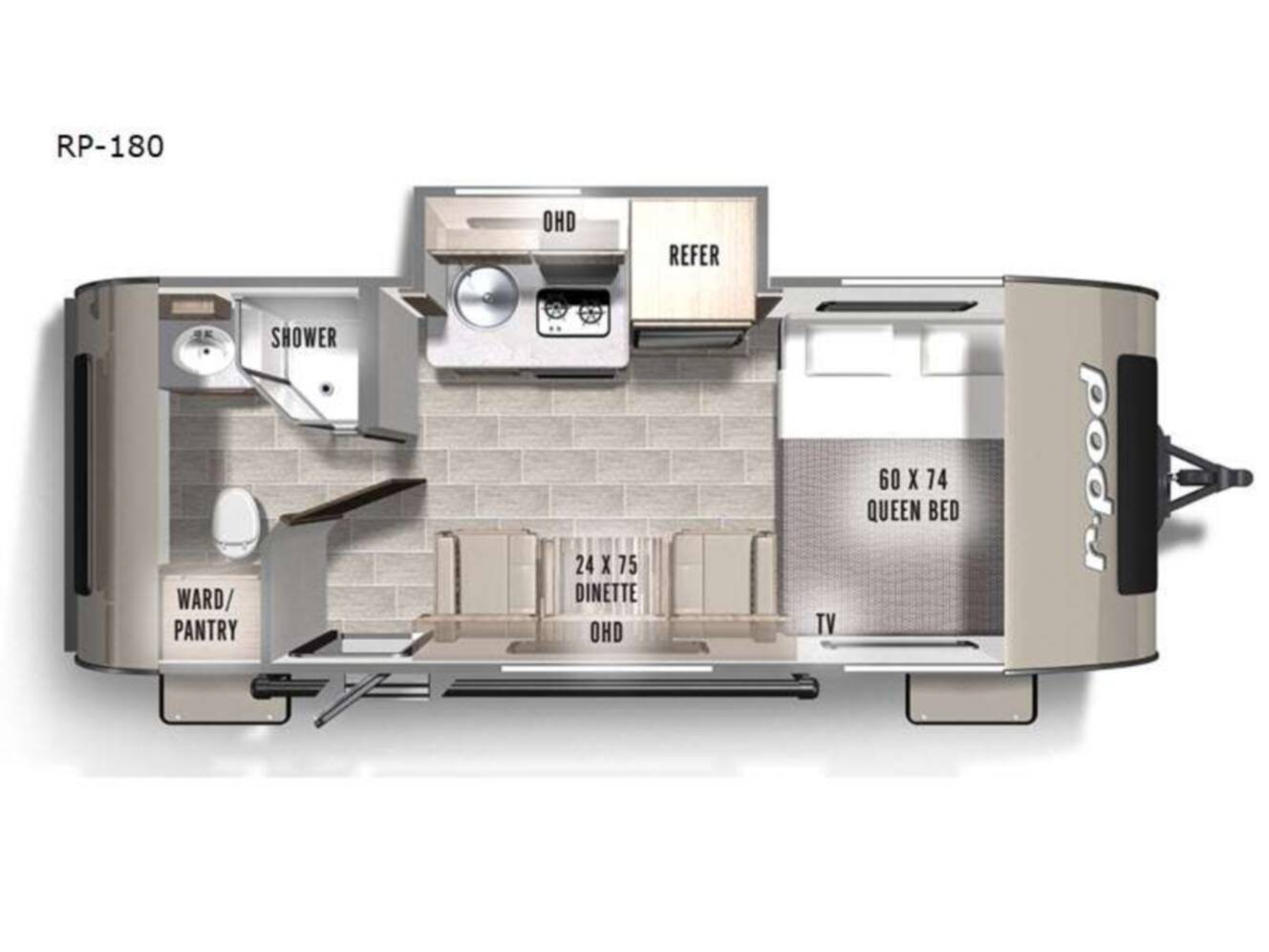 A photo of this 2023 Forest River Rv R Pod RP-180