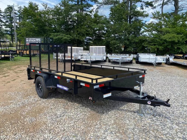 2026 SURE-TRAC 7X12 Powder Coated 3K Steel Hight Side Utility Tra in Loudon, NH
