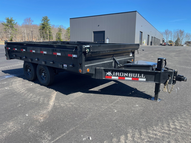 2026 IRON BULL 8X14 Powder Coated 15K Deckover Dump Trailer W/Fol in Loudon, NH