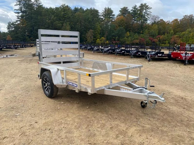2026 SURE-TRAC 5X8 Aluminum 3K Utility Trailer W/Fold Flat Rear R in Loudon, NH