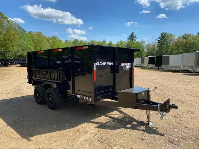 2026 GRIFFIN 6X12 Powder Coated 10K Lowpro Dump Trailer W/48" H in Loudon, NH