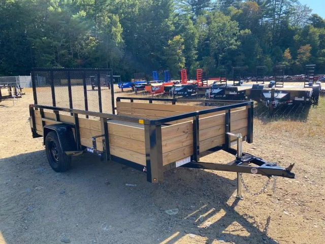 2026 SURE-TRAC 7X12 Powder Coated 3K 3-Board High Side Utility Tr in Loudon, NH