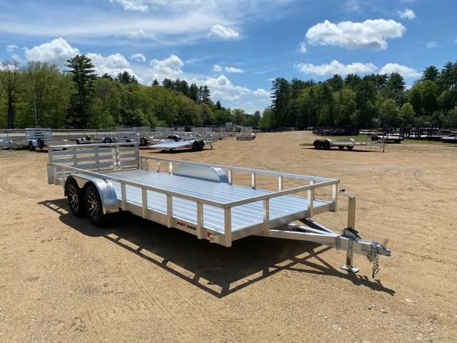 2026 SPORT HAVEN 7x18 Aluminum 7K Deluxe Landscape Trailer w/Bi-Fol in Loudon, NH