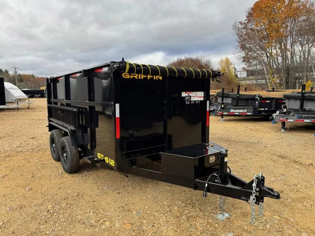 2026 GRIFFIN 6X12 Powder Coated 10K Lowpro Dump Trailer W/36" H in Loudon, NH
