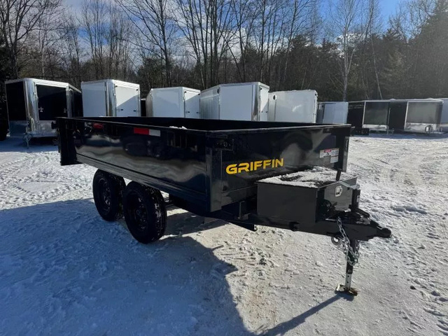 2026 GRIFFIN 6X10 Powder Coated 7K Deckover Dump Trailer in Loudon, NH