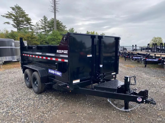 2026 SURE-TRAC 7X12 Powder Coated 14K Telescopic High Side Dump T in Loudon, NH