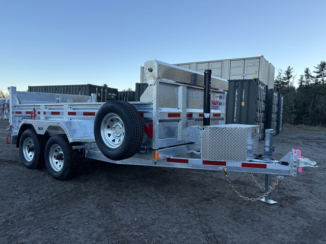 2026 N&N 6X12 10K Galvanized Dump Trailer W/Spare Tire & Ra in Turner, ME