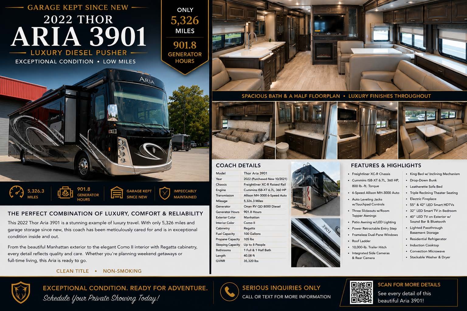 2022 Thor Motor Coach ARIA 3901 RV