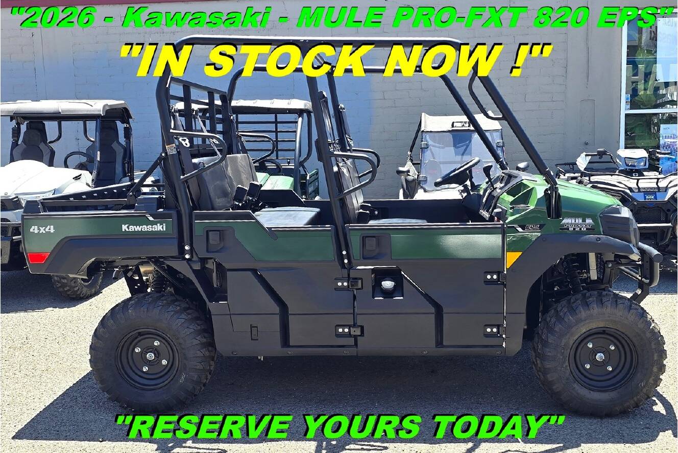 A photo of this 2026 Kawasaki MULE PRO-FXT™ 820 EPS