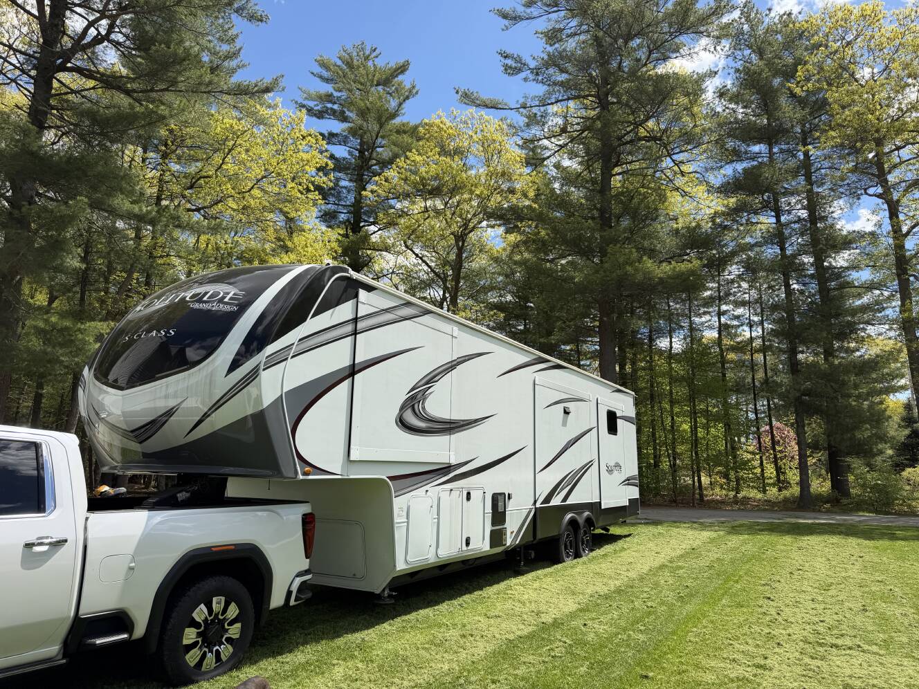 A photo of this 2022 Grand Design SOLITUDE S-CLASS 3950BH