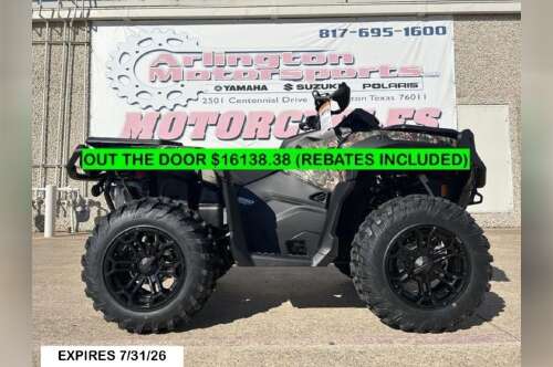 2026 Can-Am Outlander XT 850 Dark Wildland Camo in arlington TX