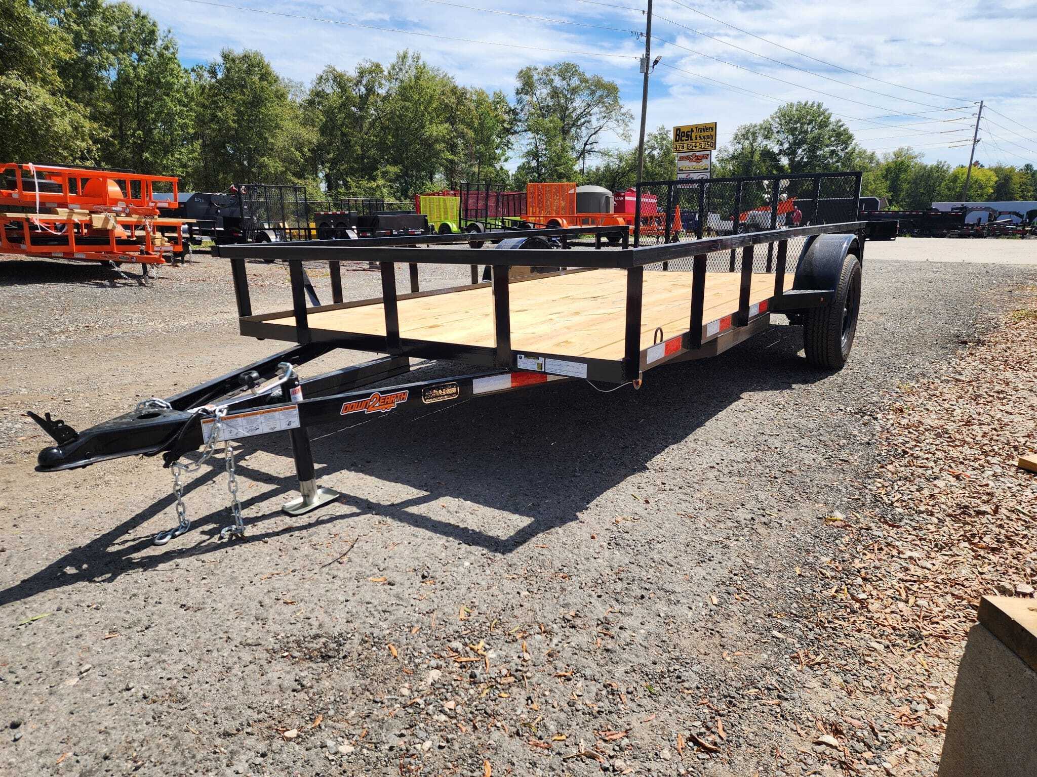 2026 down2earthtrailers 76x14 Wood Deck Utility Trailer With Dovetail in Byron, GA