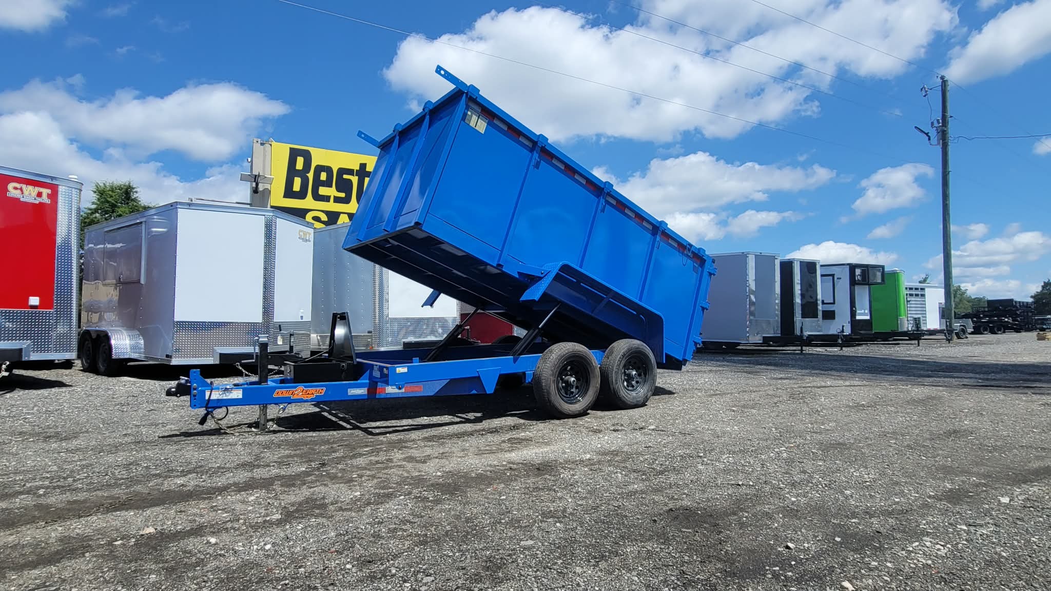 2026 down2earthtrailers 6x12 10K 48" Sides Dump Trailer in Byron, GA