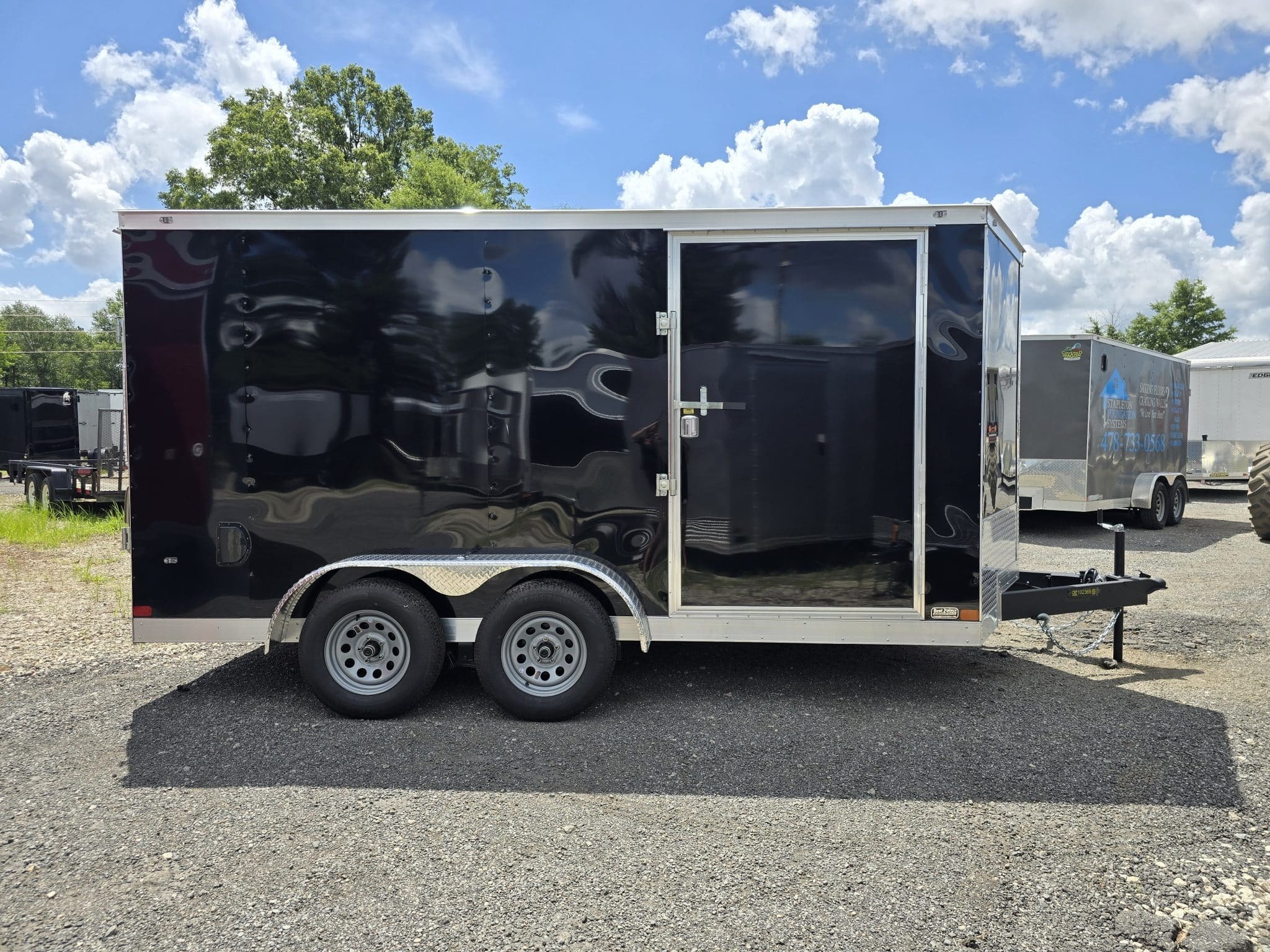 2026 coveredwagontrailers 7x14 TA black Enclosed Trailer in Byron, GA