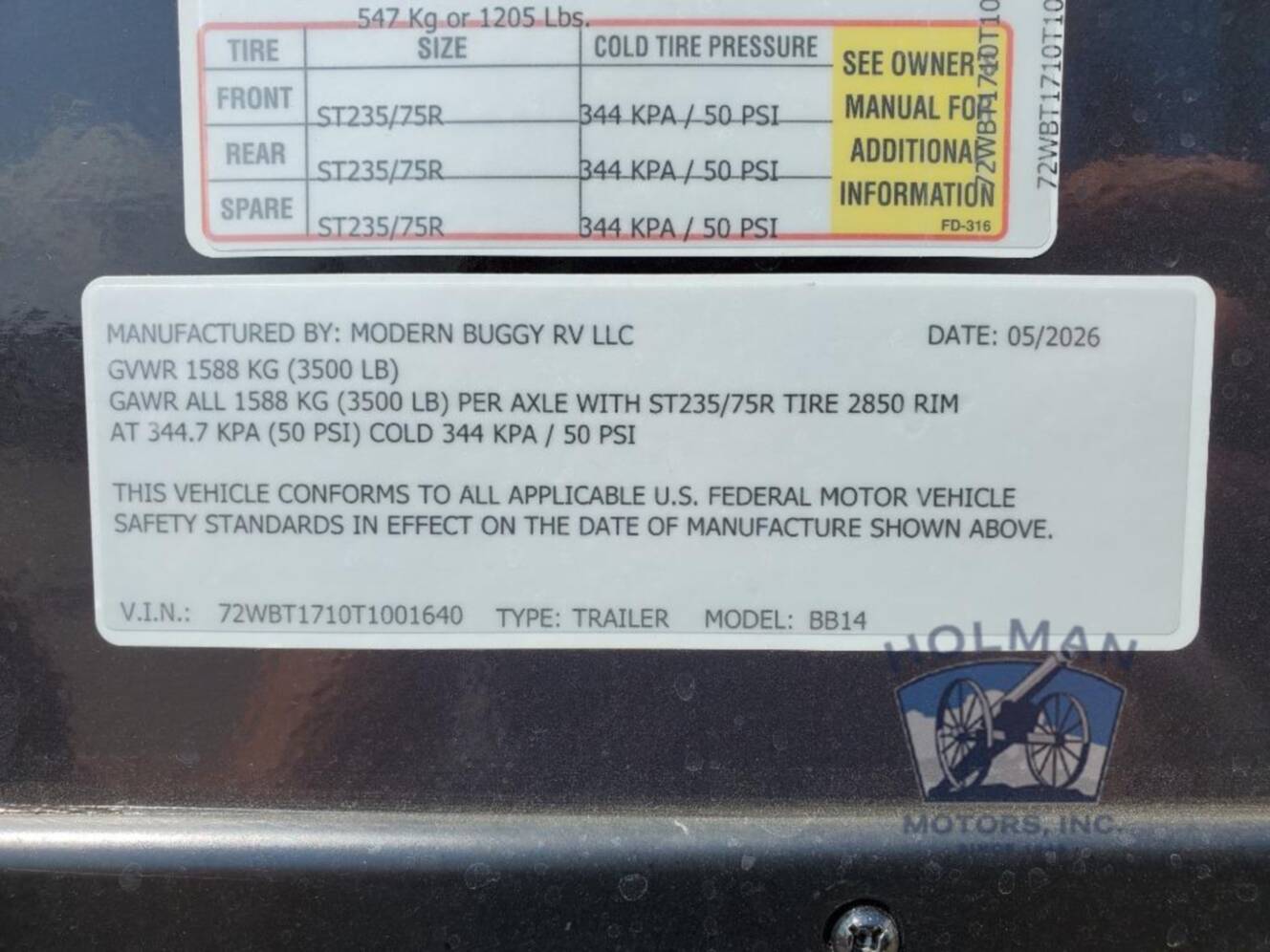 A photo of this 2026 Modern Buggy Rv Big Buggy BB14