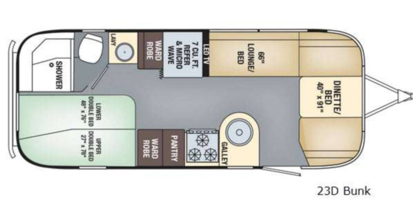 A photo of this 2017 Airstream Flying Cloud 23D Bunk