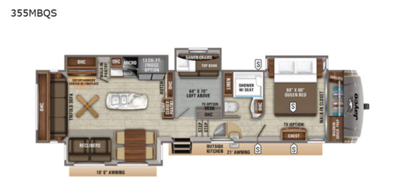 A photo of this 2020 Jayco Eagle 355MBQS