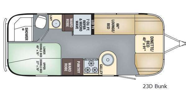 A photo of this 2017 Airstream Flying Cloud 23D Bunk