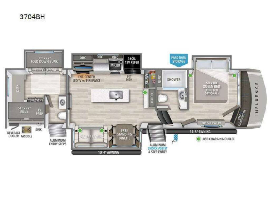 2024 Grand Design INFLUENCE 3704BH in everett WA