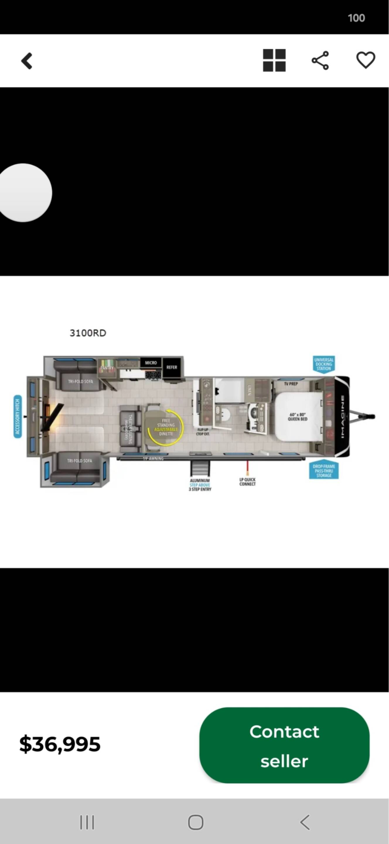A photo of this 2021 Grand Design IMAGINE 3100RD