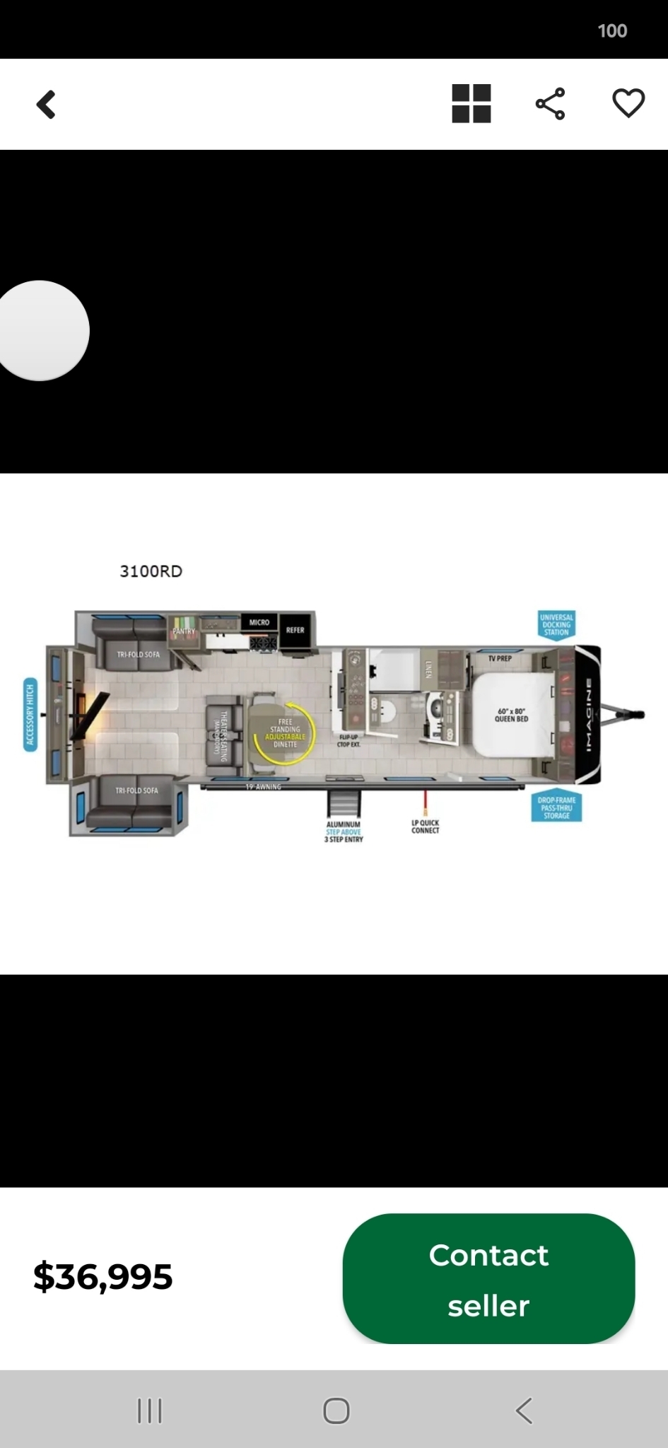 A photo of this 2021 Grand Design IMAGINE 3100RD