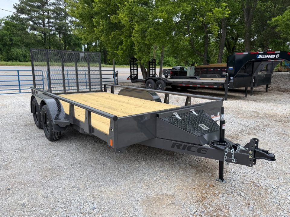 2026 Rice Trailers 7K 14' X 82" Tandem Deluxe Pipe Top Utility in Fayetteville, AR