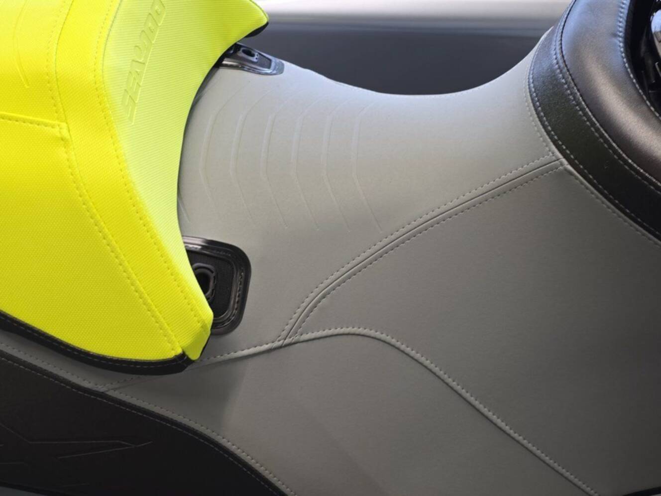 A photo of this 2026 Sea-Doo RXP-X 325 Tech, BRP Premium A, iBR Ice Metal / Manta