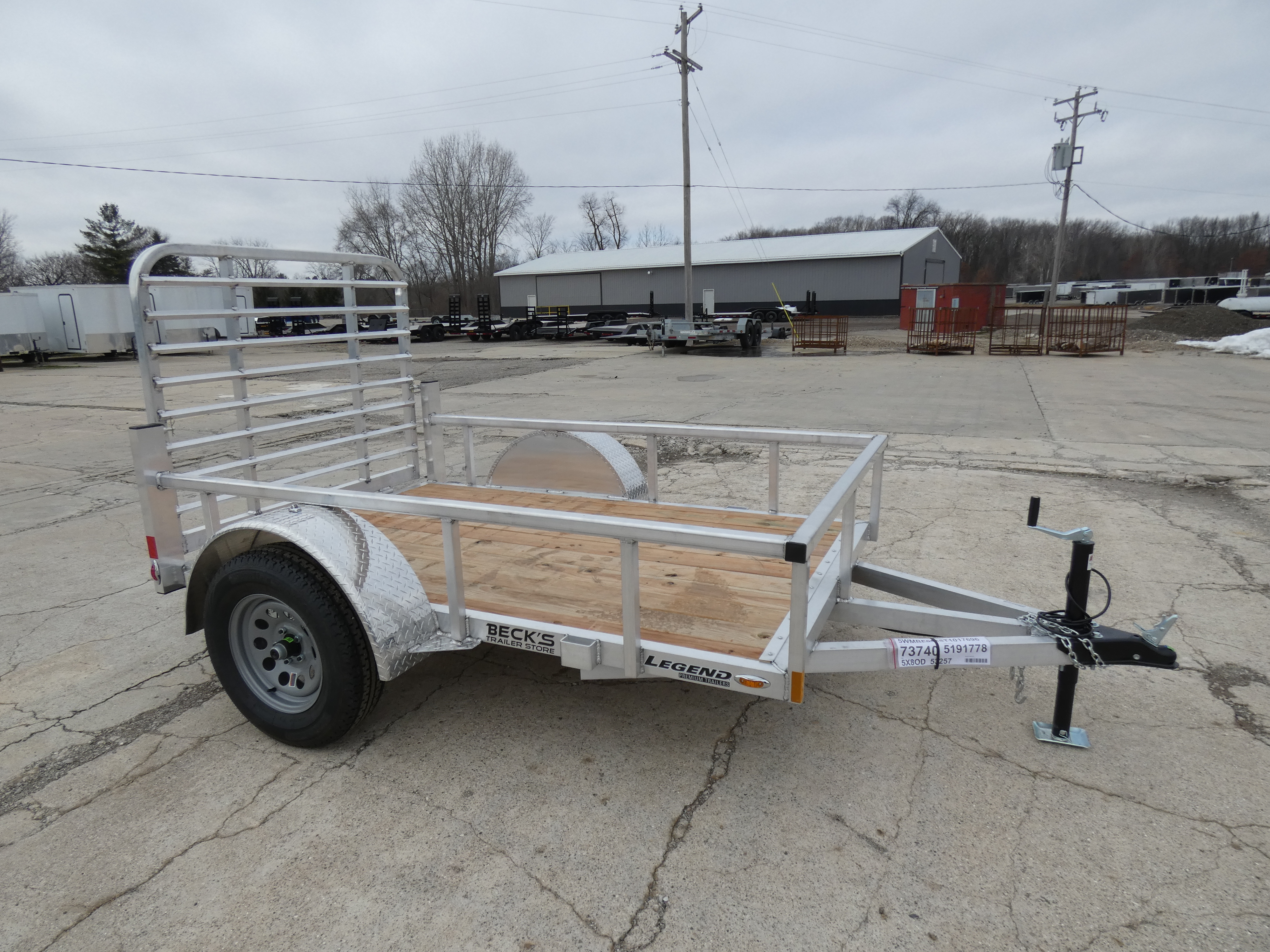 2026 Legend Trailers Open Deluxe Single Axle 5' x 8' Aluminum Utility Traile in Saint Johns, MI