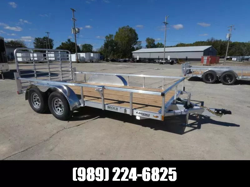 2026 Legend Trailers Open Deluxe Tandem Axle 7' x 14' Aluminum Utility Trail in Saint Johns, MI