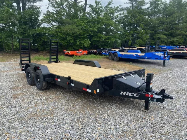 2026 RICE 7x18 Powder Coated 10k LowPro Equipment Trailer w/ in Loudon, NH
