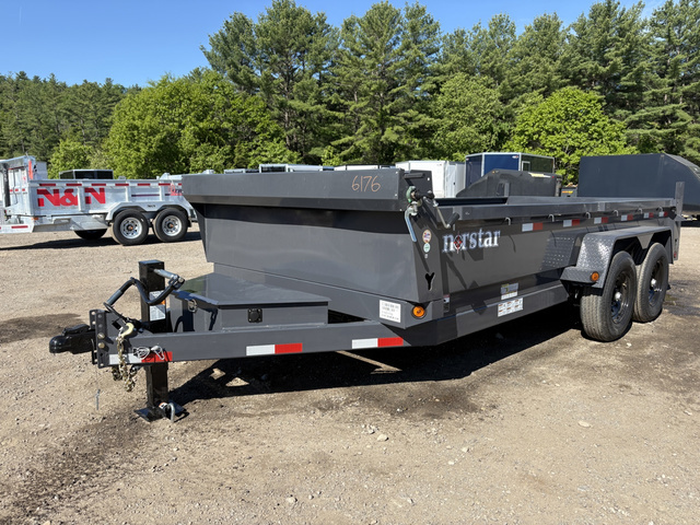 2027 IRON BULL 7X16 14K Dump Trailer W/ Slide-In Ramps, Scissor H in Turner, ME