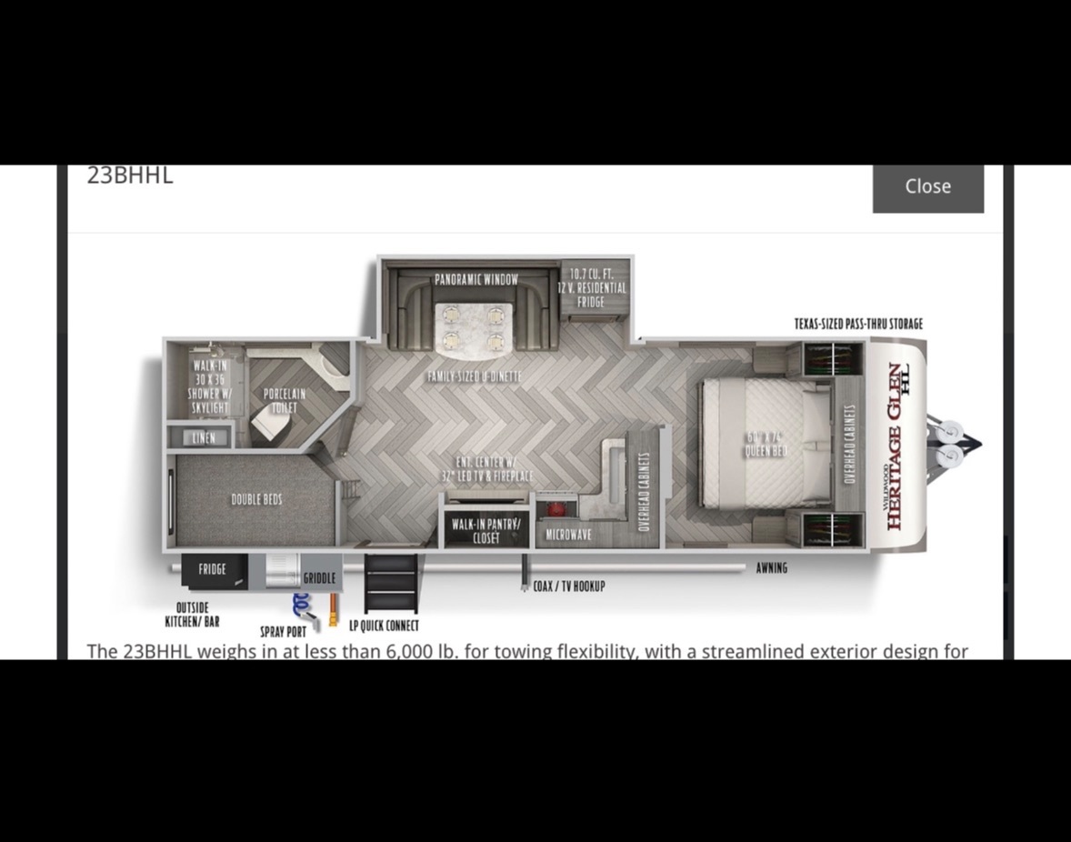 2022 Forest River WILDWOOD HERITAGE GLEN 23BHHL RV