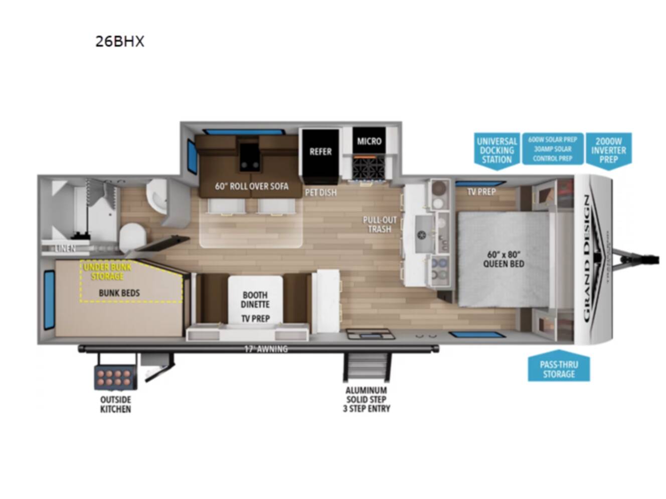A photo of this 2027 Grand Design Transcend Xplor 26BHX