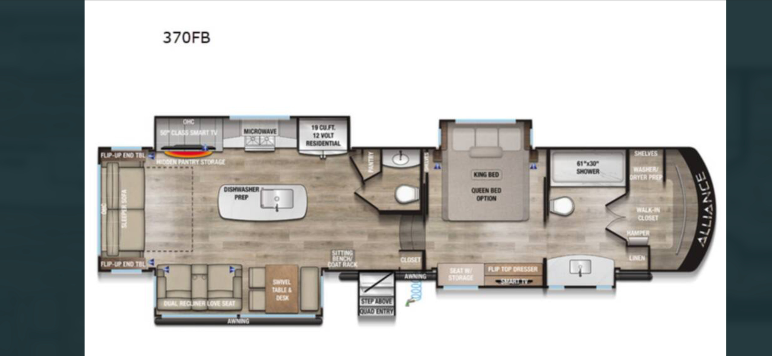 A photo of this 2025 Alliance Rv PARADIGM 370FB