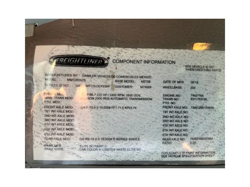 2020 FREIGHTLINER BUSINESS CLASS M2