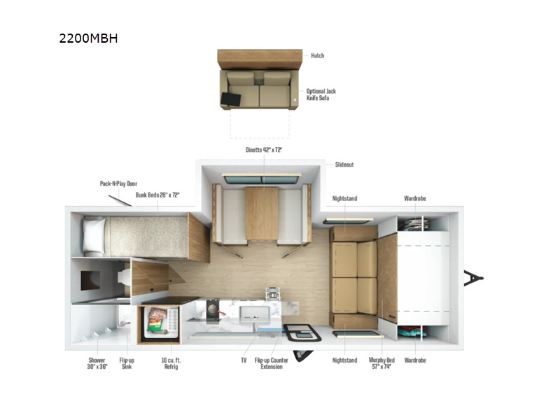 2027 Winnebago Micro Minnie 2200MBH in middlebury IN