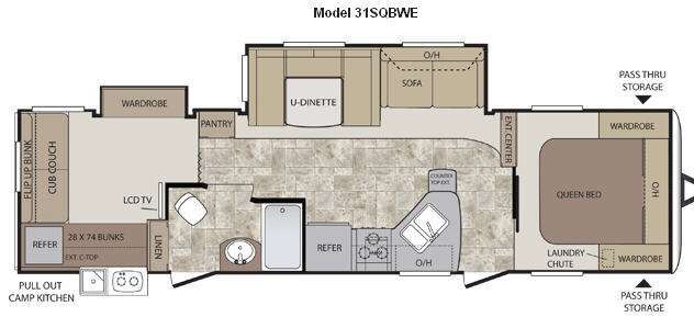 2013 Keystone Rv Cougar Half-Ton Series 31SQBWE RV