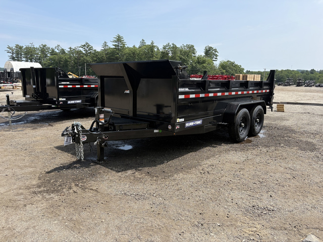 2026 SURE-TRAC 7X14 Powder Coated 14K Heavy Duty Scissor Dump Tra in Turner, ME