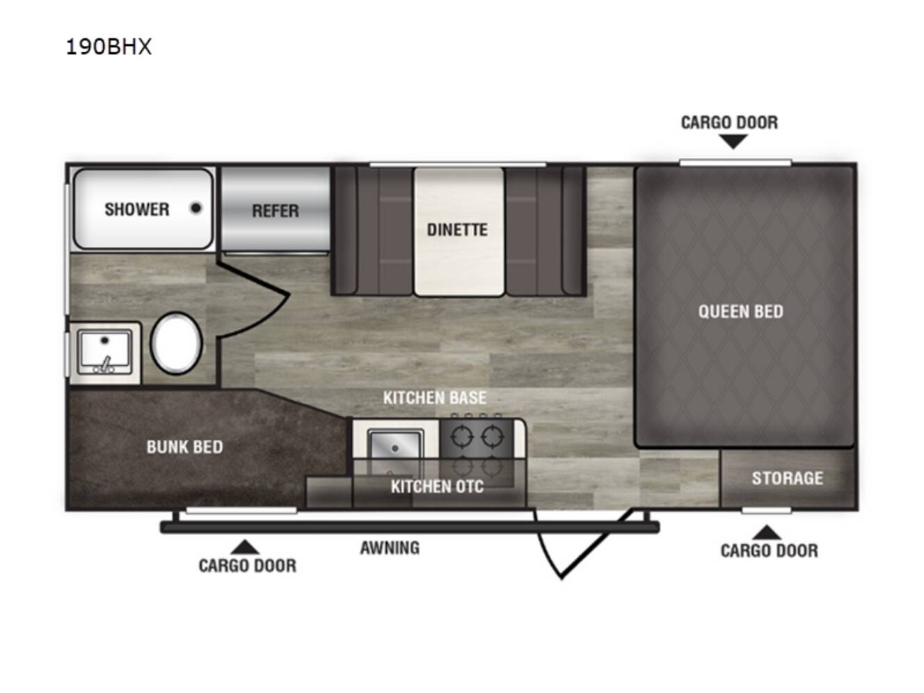 A photo of this 2023 Riverside Rv XPLORER 190BHX
