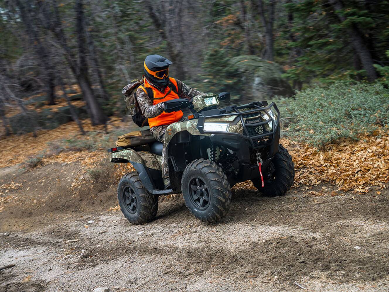 A photo of this 2026 Kawasaki Brute Force® 750 SE EPS Camo