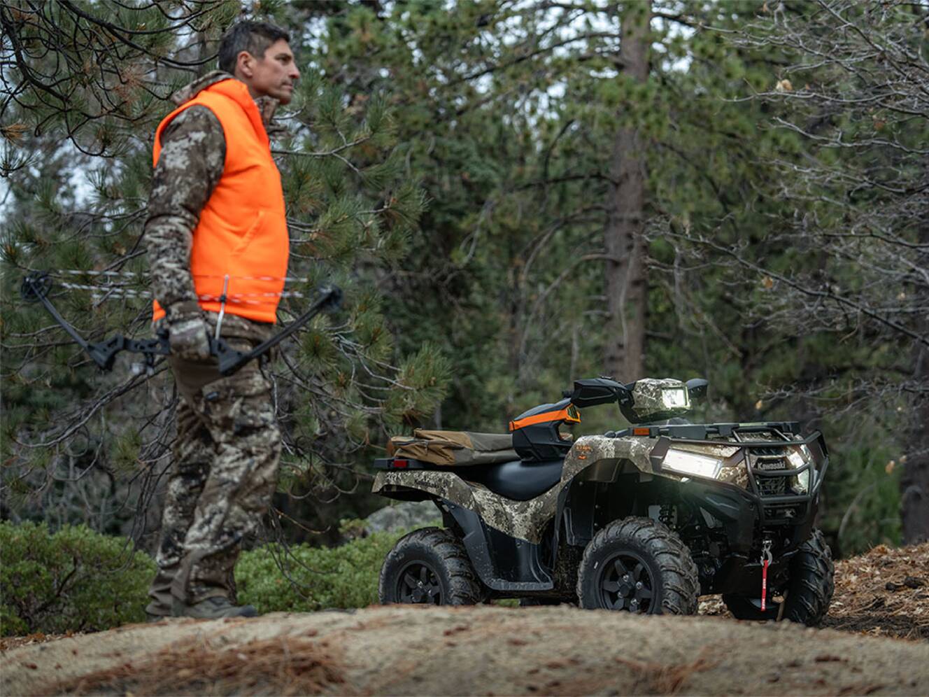 A photo of this 2026 Kawasaki Brute Force® 750 SE EPS Camo