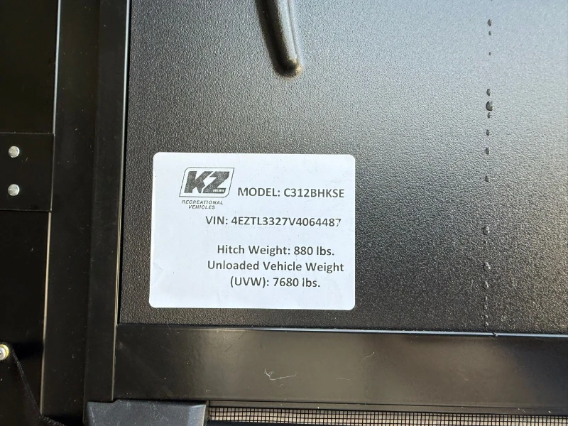 2027 KZ RV Connect SE C312BHKSE