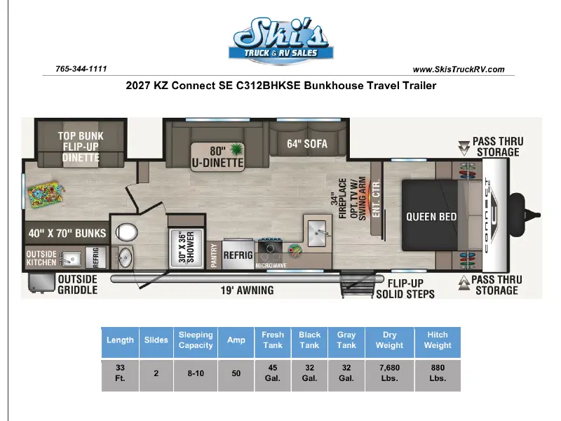 2027 KZ RV Connect SE C312BHKSE