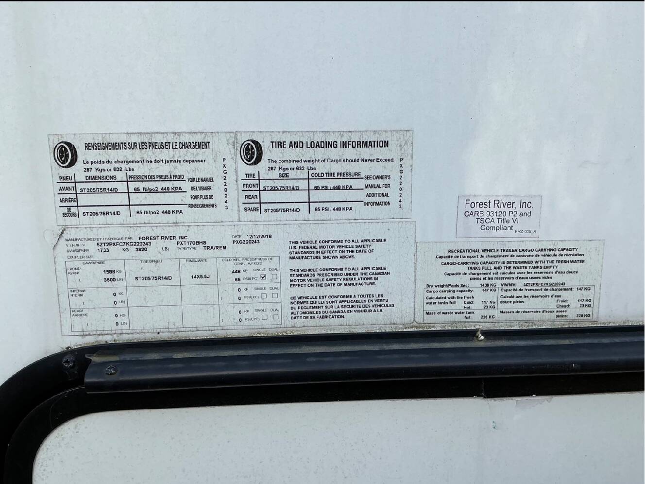 A photo of this 2019 Prime Time PTX 170BHS