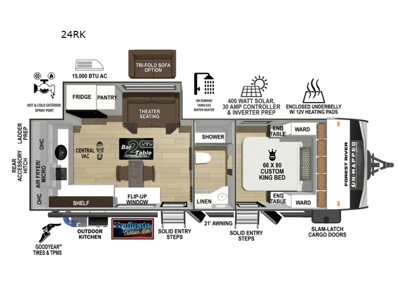 A photo of this 2027 Forest River Rv Un-Mapped 24RK