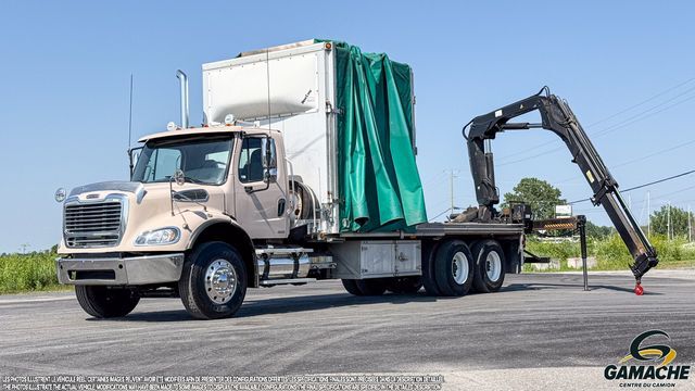 2009 FREIGHTLINER M2 112 CURTAIN SIDE BOX WITH CRANE in Champlain, NY