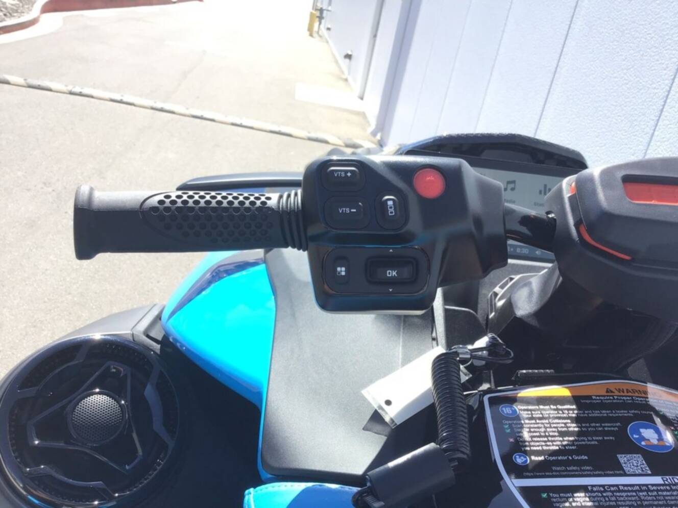 A photo of this 2026 Sea-Doo RXP-X 325 Tech, BRP Premium A, iBR Gulfstream Blue P
