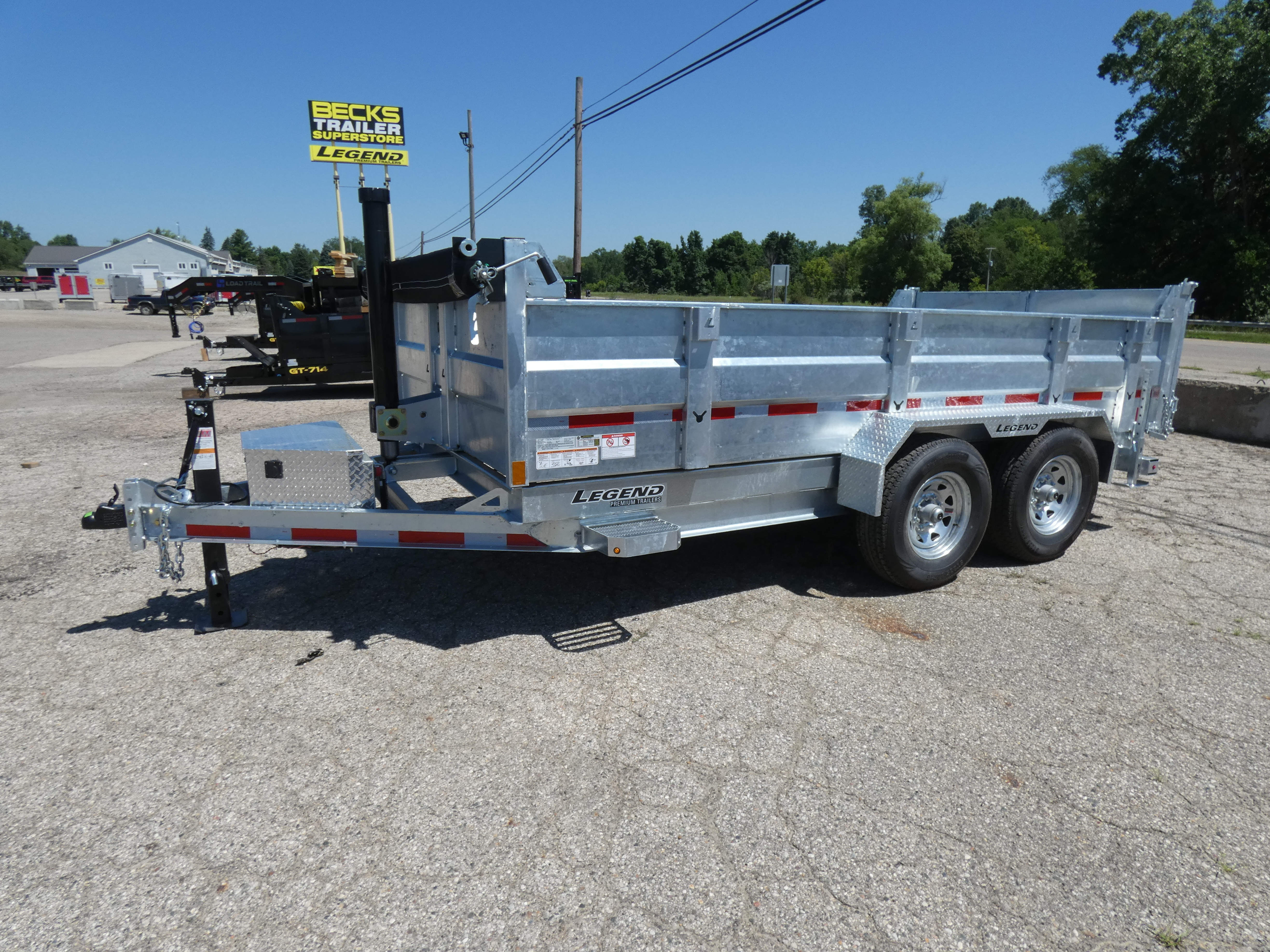 2027 Legend Trailers 7' x 14' Galvanized Dump Trailer with Telescopic Lift - in Saint Johns, MI